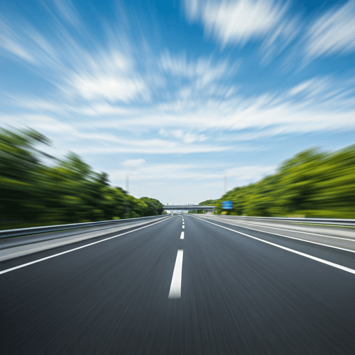 Blurred highway background representing logistics